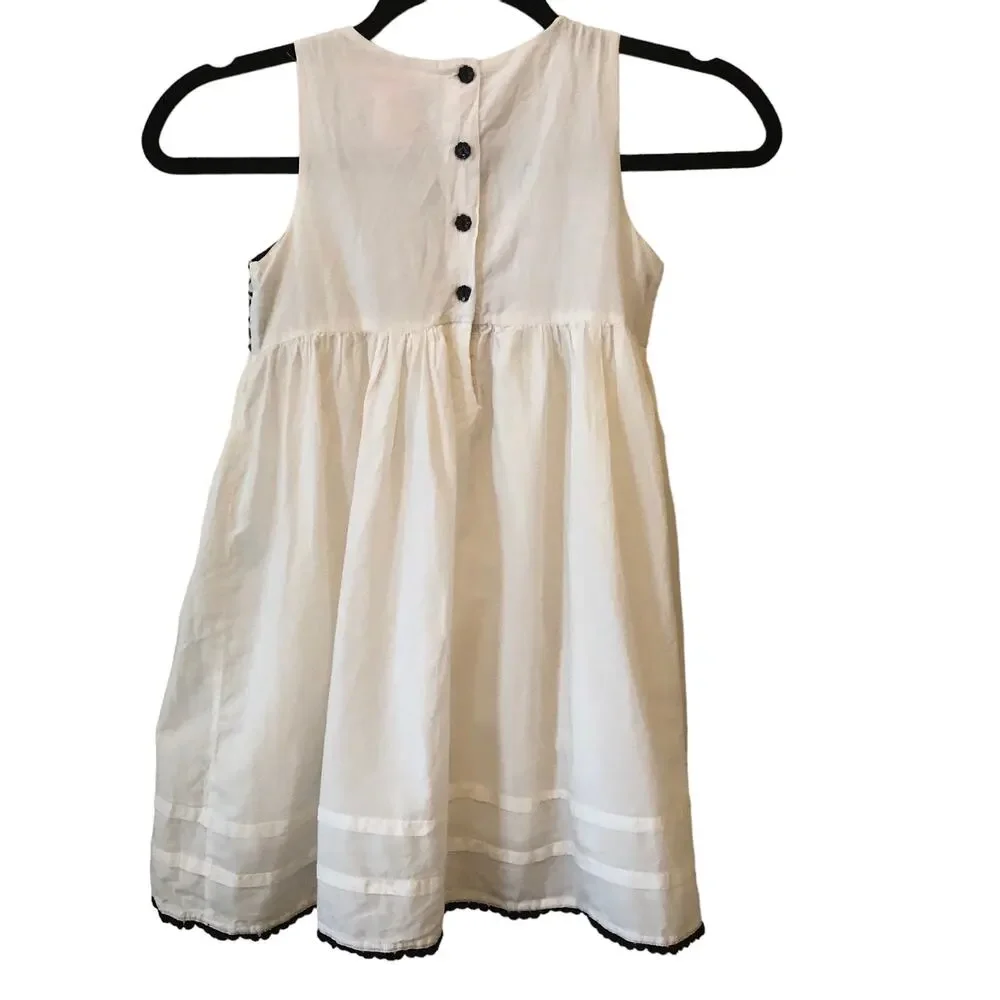 Tommy Bahama Girl White & Black Sleeveless Dress Size 6x